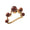 Bois Napkin Ring in Brown & Gold Set of 4 by Kim Seybert at Fig Linens and Home - View 1
