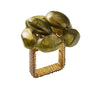 Bonton Napkin Ring in Green & Gold, Set of 4 Kim Seybert at Fig Linens and Home - View 1