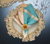 Borealis Placemat in Gold/Multi, Set of 2 Kim Seybert at Fig Linens and Home 9