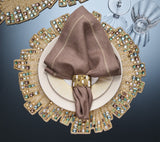 Borealis Placemat in Gold/Multi, Set of 2 Kim Seybert at Fig Linens and Home 6