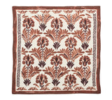 Botanica Napkin in Ivory & Brown Set of 4 by Kim Seybert - Flat Open View of Single Napkin