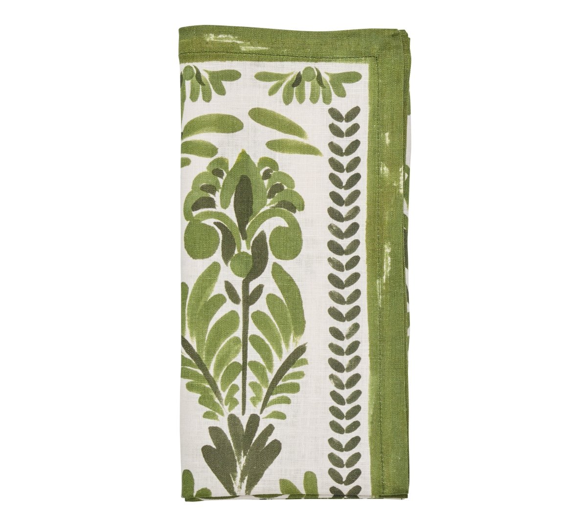 Botanica Napkin in Ivory & Green, Set of 4 Kim Seybert
