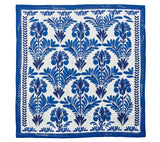 Botanica Napkin in Ivory & Navy, Set of 4 by Kim Seybert Ivory/Navy 21"L x 21"W x 0.1"H at FIG LINENS AND HOME 4