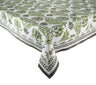 Botanica Tablecloth in Ivory & Green by Kim Seybert Ivory/Green 126"L x 54"W x 0.1"H at FIG LINENS AND HOME 1