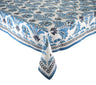 Botanica Tablecloth in Ivory & Navy by Kim Seybert Ivory/Navy 126"L x 54"W x 0.1"H at FIG LINENS AND HOME 1