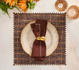 Boucle Brown/Multi Placemat Detail 3 | Kim Seybert at Fig Linens and Home