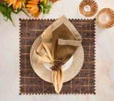 Boucle Brown/Multi Placemat Detail 6 | Kim Seybert at Fig Linens and Home