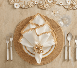 Kim Seybert Bramble Napkin Rings Ivory, Natural & Gold | Fig Linens and Home Lifestyle 3