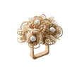 Kim Seybert Bramble Napkin Rings Ivory, Natural & Gold | Set of 4 at Fig Linens and Home 1
