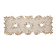 Kim Seybert Bramble Table Runner in Ivory, Natural & Gold at Fig Linens and Home 1