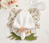 Brilliant Napkin Ring in Blush Set of 4 by Kim Seybert at Fig Linens and Home - View 3