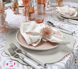 Brilliant Napkin Ring in Blush Set of 4 by Kim Seybert at Fig Linens and Home - Lifestyle 3
