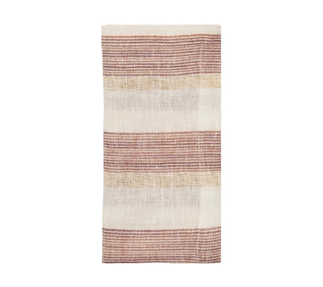 Broad Stripe Brown/White Napkin | Kim Seybert at Fig Linens and Home