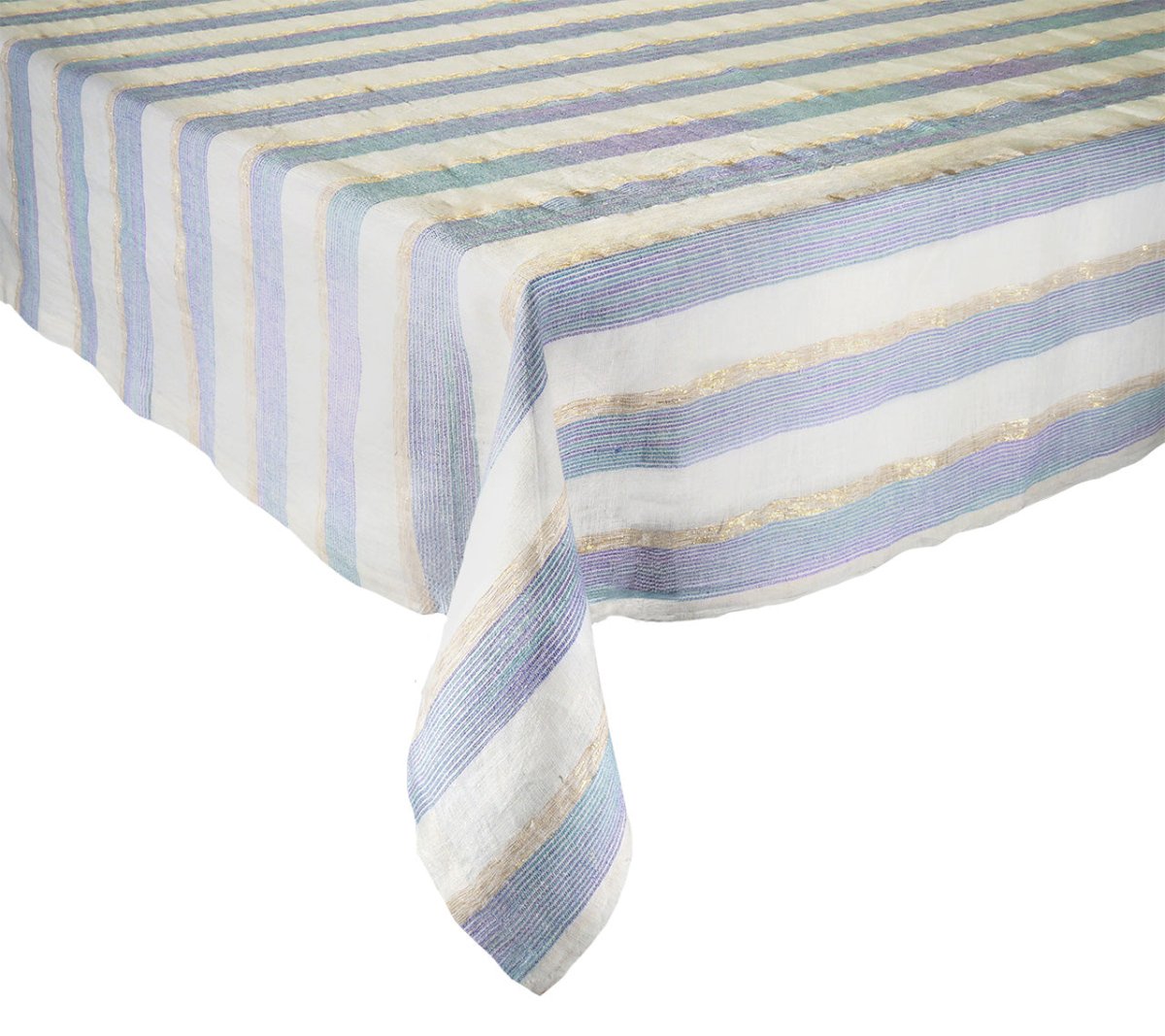 Broad Stripe Tablecloth in Blue & White by Kim Seybert at Fig Linens and Home 1