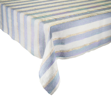 Broad Stripe Tablecloth in Blue & White by Kim Seybert at Fig Linens and Home 1