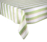 Broad Stripe Tablecloth in Green & White by Kim Seybert at Fig Linens and Home 1