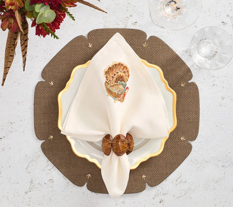 Burl Brown Napkin Ring Detail 3 | Kim Seybert at Fig Linens and Home