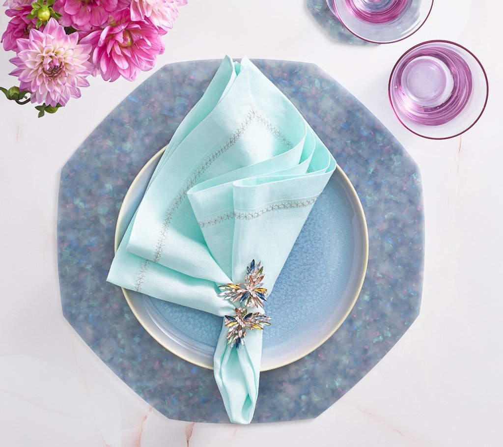 Butterflies Napkin Rings in Multi Set of 4 in a Gift Box by Kim Seybert at Fig Linens and Home 5