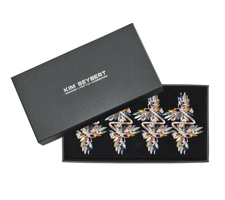 Butterflies Napkin Rings in Multi Set of 4 in a Gift Box by Kim Seybert at Fig Linens and Home 2