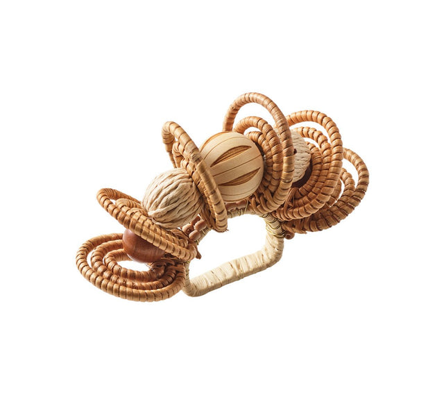 Calypso Napkin Ring in Natural & Brown | Kim Seybert at Fig Linens and Home 1