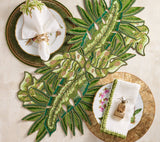 Calypso Runner in Green & Gold | Kim Seybert Table Runner at Fig Linens and Home 2