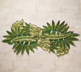 Calypso Runner in Green & Gold | Kim Seybert Table Runner at Fig Linens and Home 4