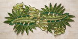 Calypso Runner in Green & Gold | Kim Seybert Table Runner at Fig Linens and Home 5