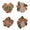 Candy Cane Bow Red/Green/Gold Coaster | Kim Seybert at Fig Linens and Home
