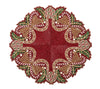 Candy Cane Bow Red/Green/Gold Placemat | Kim Seybert at Fig Linens and Home