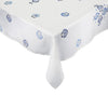 Carnation Tablecloth in White & Blue by Kim Seybert at Fig Linens and Home - View 1