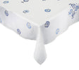 Carnation Tablecloth in White & Blue by Kim Seybert at Fig Linens and Home - View 1