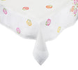 Carnation Tablecloth in White, Pink & Orange by Kim Seybert at Fig Linens and Home 1