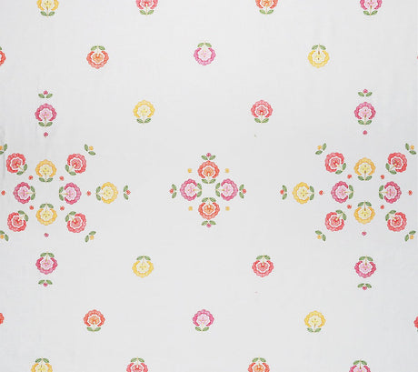 Carnation Tablecloth in White, Pink & Orange by Kim Seybert at Fig Linens and Home 7
