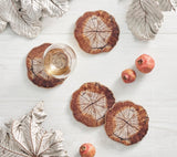 Cedar Coaster in Brown Set of 4 in a Gift Box by Kim Seybert at Fig Linens and Home 2