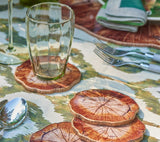 Cedar Coaster in Brown Set of 4 in a Gift Box by Kim Seybert at Fig Linens and Home 3