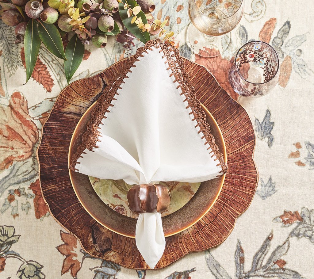 Cedar Placemat in Brown Set of 4 by Kim Seybert at Fig Linens and Home 1