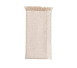 Chambray Fringe Napkin in Natural by Kim Seybert at Fig Linens and Home - Folded View