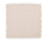Chambray Fringe Napkin in Natural by Kim Seybert at Fig Linens and Home - Open Flat View