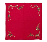 Christmas Napkin in Ribbons Red, Green & Gold - Kim Seybert Holiday Napkins at Fig Linens and Home 2