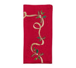 Xmas Ribbon Napkin in Red, Green & Gold, Set of 4 Kim Seybert