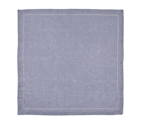 Classic Napkin in Dusty Blue | Set of 4 Napkins by Kim Seybert at Fig Linens and Home View 2