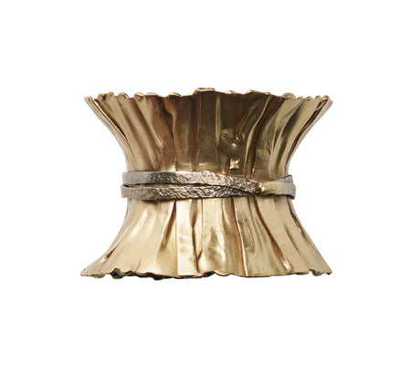 Clinched Napkin Ring in Gold & Silver Set of 4 by Kim Seybert - 2