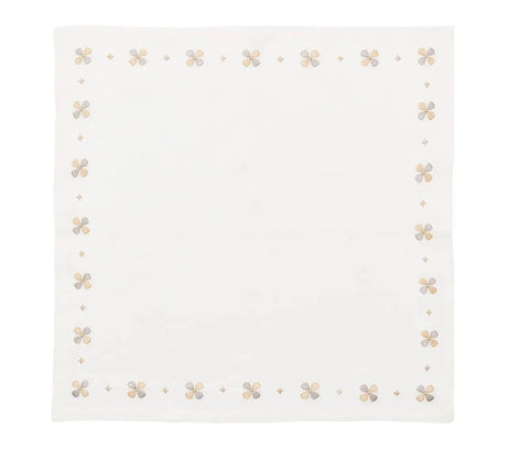 Clover White/Natural/Gray Napkin Detail 6 | Kim Seybert at Fig Linens and Home