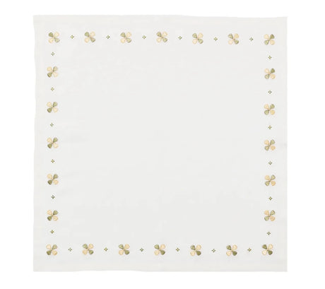 Clover White/Sage Napkin Detail 3 | Kim Seybert at Fig Linens and Home