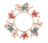 Coral Charm Charger in Turqouise, Coral & Gold by Kim Seybert at Fig Linens and Home