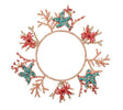 Coral Charm Charger in Turqouise, Coral & Gold by Kim Seybert at Fig Linens and Home