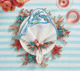 Coral Spray Napkin Ring in Natural Coral & Turquoise Set of 4 by Kim Seybert at Fig Linens and Home 2