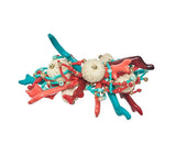 Coral Spray Napkin Ring in Natural Coral & Turquoise Set of 4 by Kim Seybert at Fig Linens and Home 5