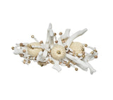 Coral Spray Napkin Ring in White & Natural Set of 4 by Kim Seybert at Fig Linens and Home 4