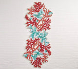 Coral Spray Table Runner in Coral & Turquoise by Kim Seybert at Fig Linens and Home 3